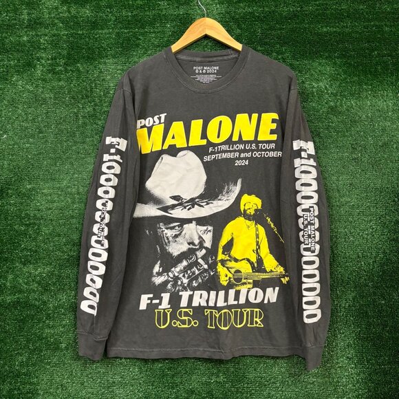 Post Malone F-1 Trillion US Tour LS Shirt Size Medium - Picture 1 of 5